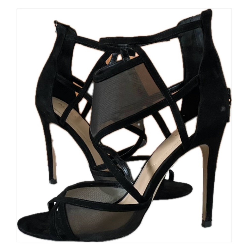 Aldo - Elegant Black Strappy Heels -size 8